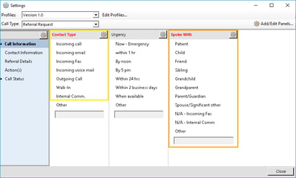 Settings - Contact Type_Spoke With