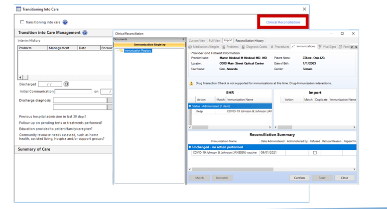 Access from NextGen Intake Workflow: