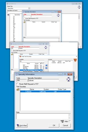 nextgen-orders-module-specialties-configuration
