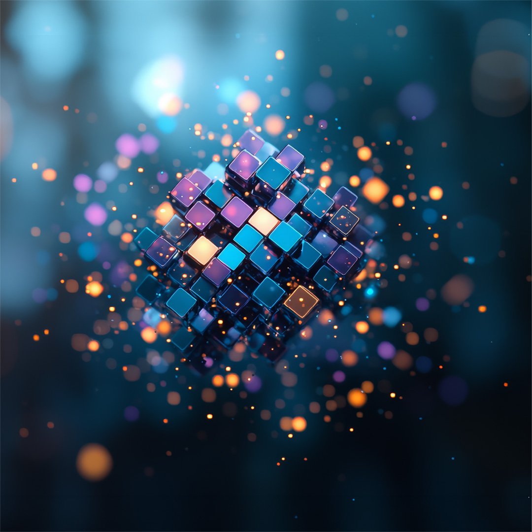 3-D-illustration-of-cells-and-data