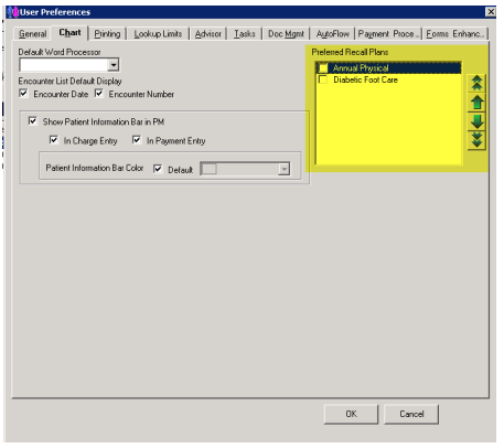 user preferences