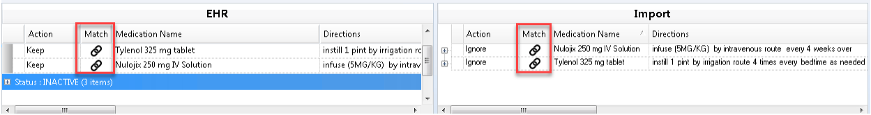 nextgen clinical reconciliation matching
