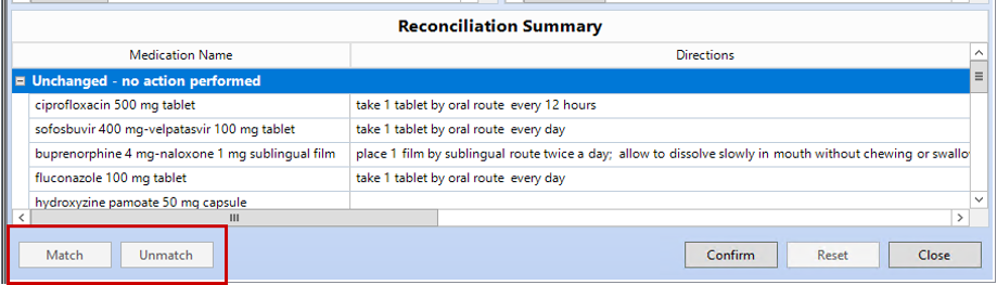 nextgen clinical reconciliation summary