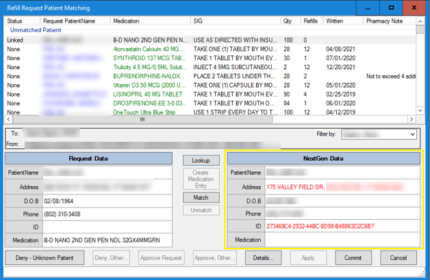NextGen Unmatched Refills Module Commit the Match